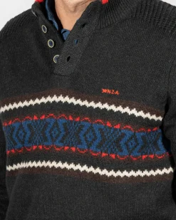 Winter knitted jumper Fraser - Eucalyptus Green